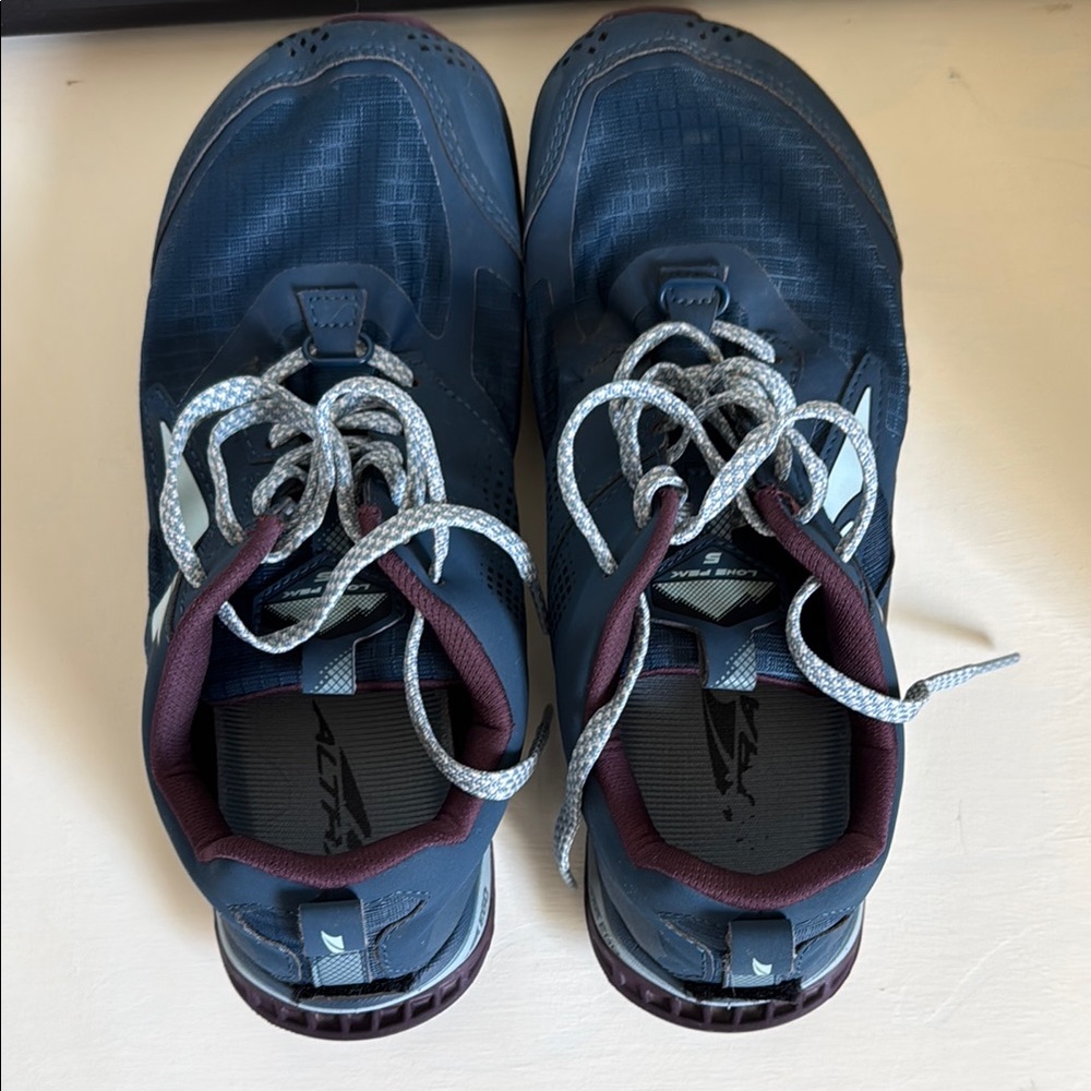 Altra Men's Navy and Burgundy Athletic Shoes